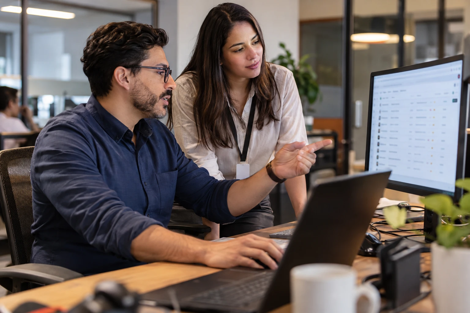 Escena ilustrativa generada para G-BIZ: Administración de identidades y altas de usuarios. Contexto de ADManager Plus.
